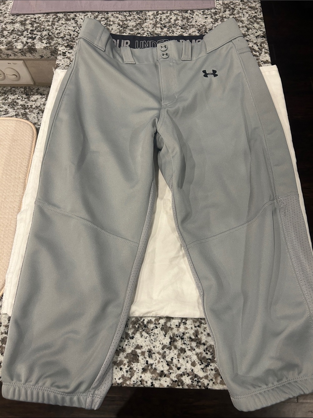 Under Armour Gray Youth XL Loose Baseball Pants